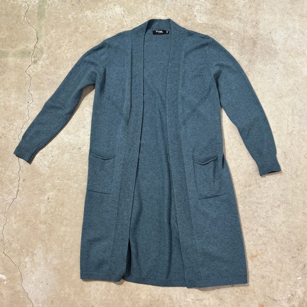 Modal Orange Fashion Village Teal Long Soft Touch Cardigan Women’s S/M Pockets